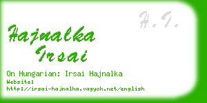 hajnalka irsai business card